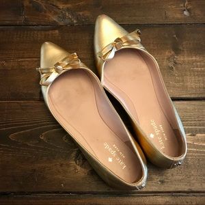 Gold Kate Spade “Emma” flats